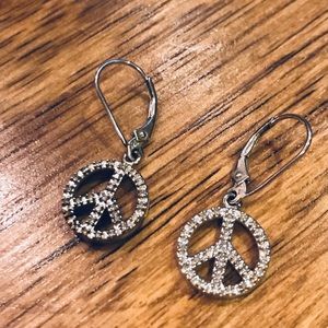 Diamond earrings peace sign earrings KAY Jewelers